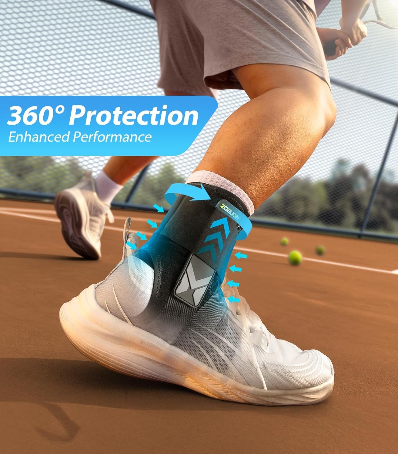 Unisex Quick Adjust Lace-up Ankle Brace