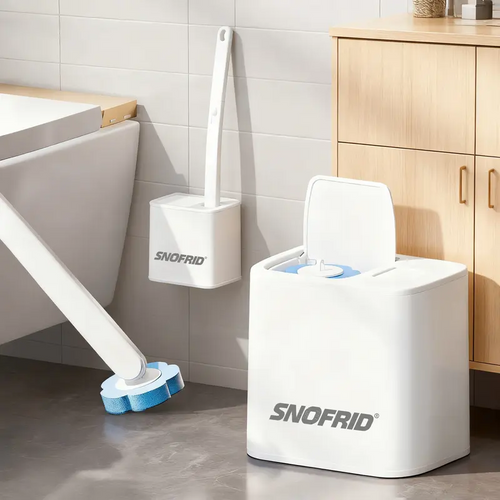 Ultimate Hygienic Toilet Cleaning: One Click, One Scrub, One Toss