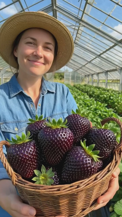 Giant Black Diamond Strawberries Seeds - Sweet,Nutrient-Rich & Easy to Grow at Home