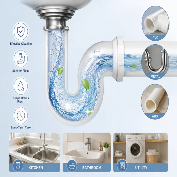 Fast Dissolve Drain Cleaner & Deodorizer Tablets