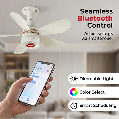 Smart 3-in-1 Ceiling Fan – RGB Light & Bluetooth Speaker