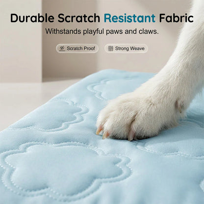 Pressure-Activated Cooling Pad – Non-Toxic Ice Silk Mat for Dogs & Cats