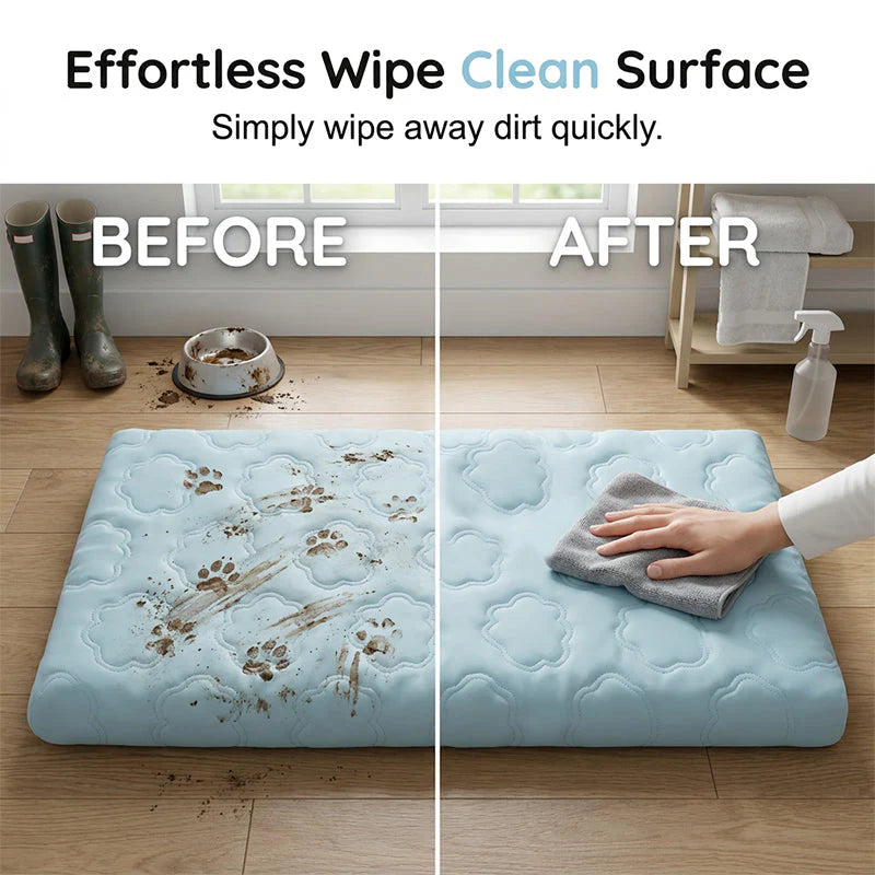 Pressure-Activated Cooling Pad – Non-Toxic Ice Silk Mat for Dogs & Cats