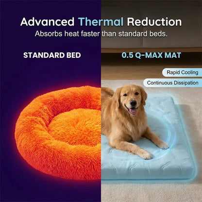 Pressure-Activated Cooling Pad – Non-Toxic Ice Silk Mat for Dogs & Cats