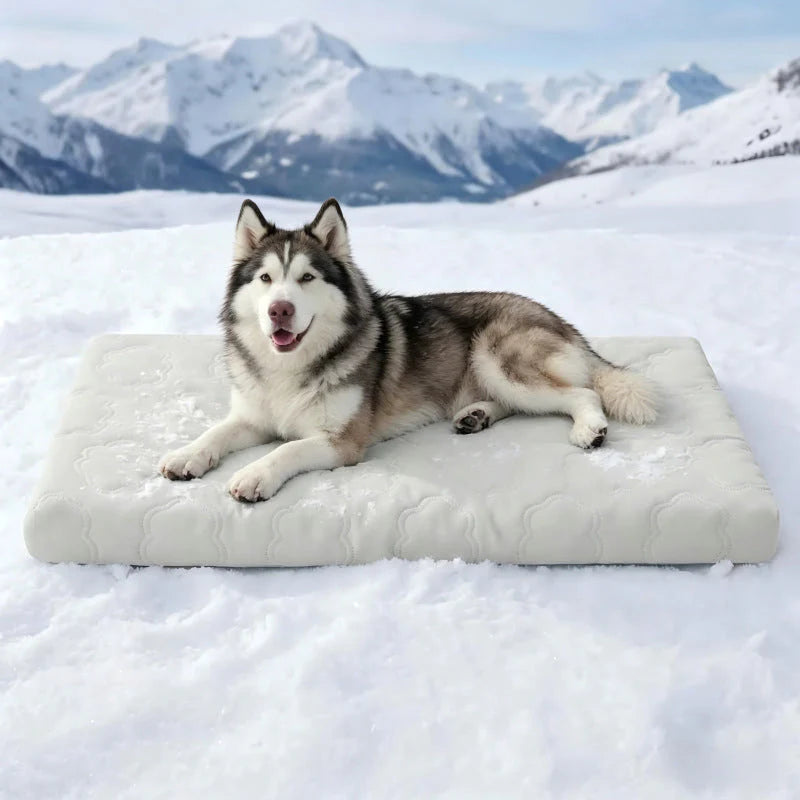Pressure-Activated Cooling Pad – Non-Toxic Ice Silk Mat for Dogs & Cats