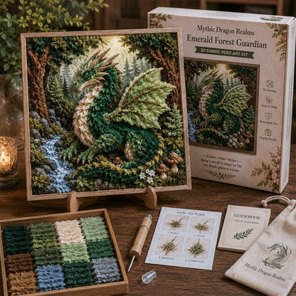 Mythic Dragon Realms 3D Fabric Poke Art Kit