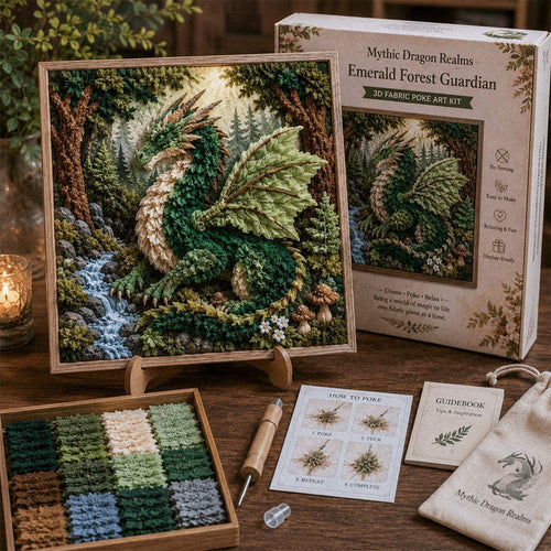 Mythic Dragon Realms 3D Fabric Poke Art Kit