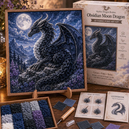 Mythic Dragon Realms 3D Fabric Poke Art Kit