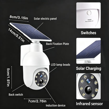 Solar Light LED Wall Lamp Security Dummy Camera