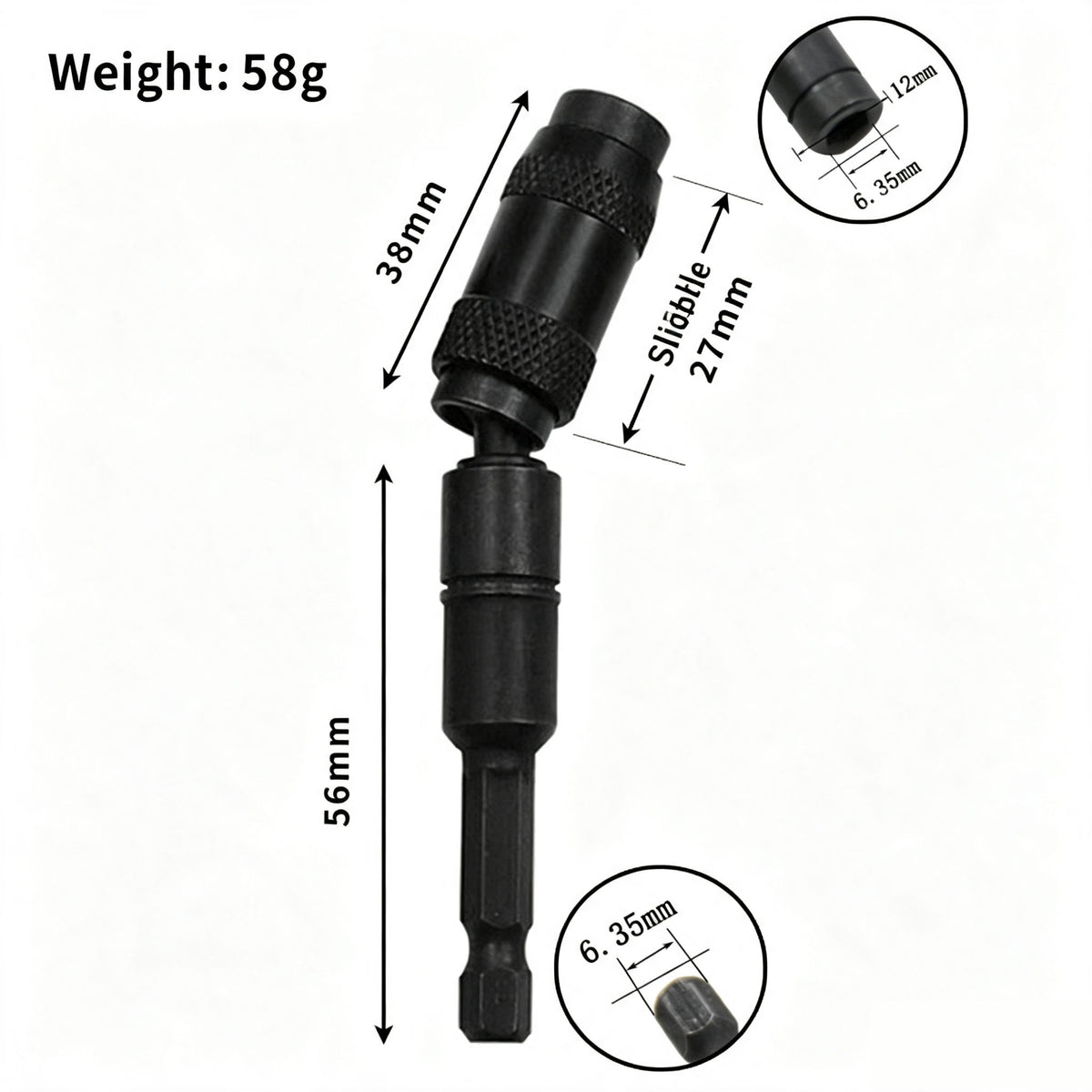 ⚡ Magnetic swiveling bit tip holder