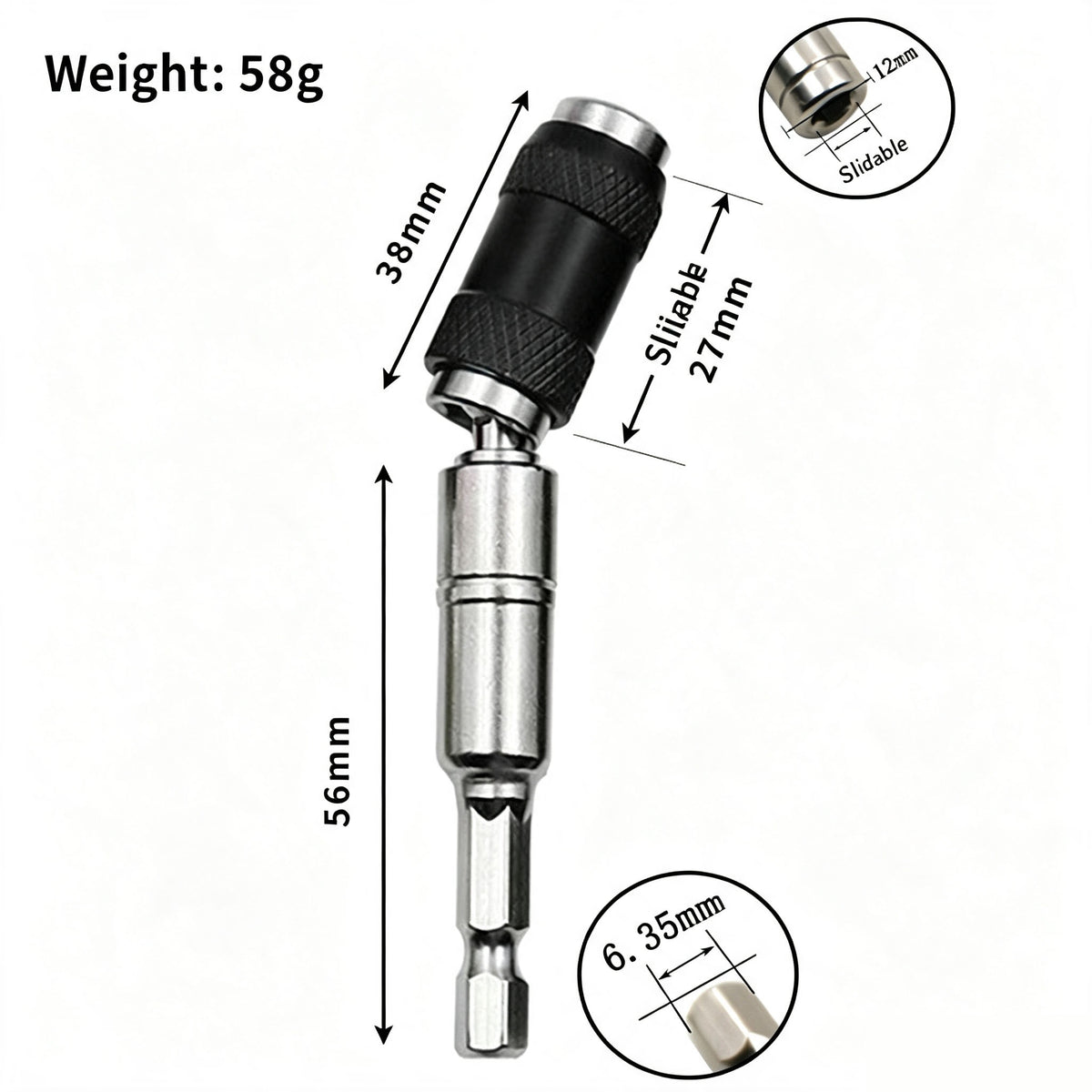 ⚡ Magnetic swiveling bit tip holder