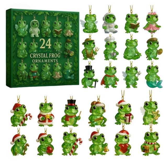 🐸 Frog Advent Calendar 2026 – 24 Days Crystal Forest Frog Ornaments