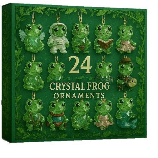 🐸 Frog Advent Calendar 2026 – 24 Days Crystal Forest Frog Ornaments