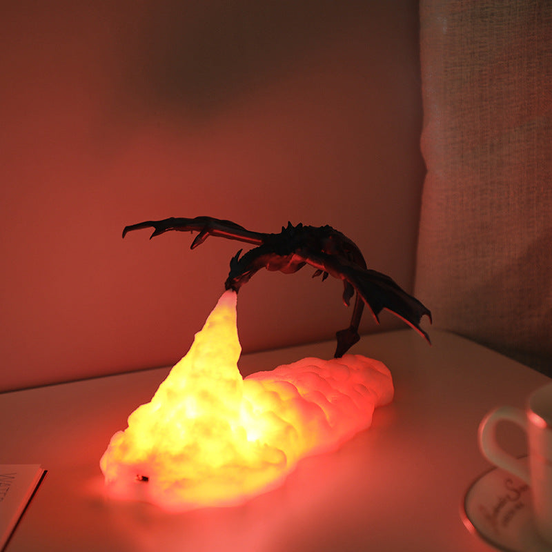 🔥 Fire Dragon 3D Sculpture Dragon Lamp
