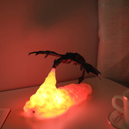 🔥 Fire Dragon 3D Sculpture Dragon Lamp