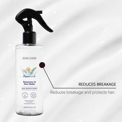 Rosemary Water and Rice Water Hair Spray for Frizz and Smoothness