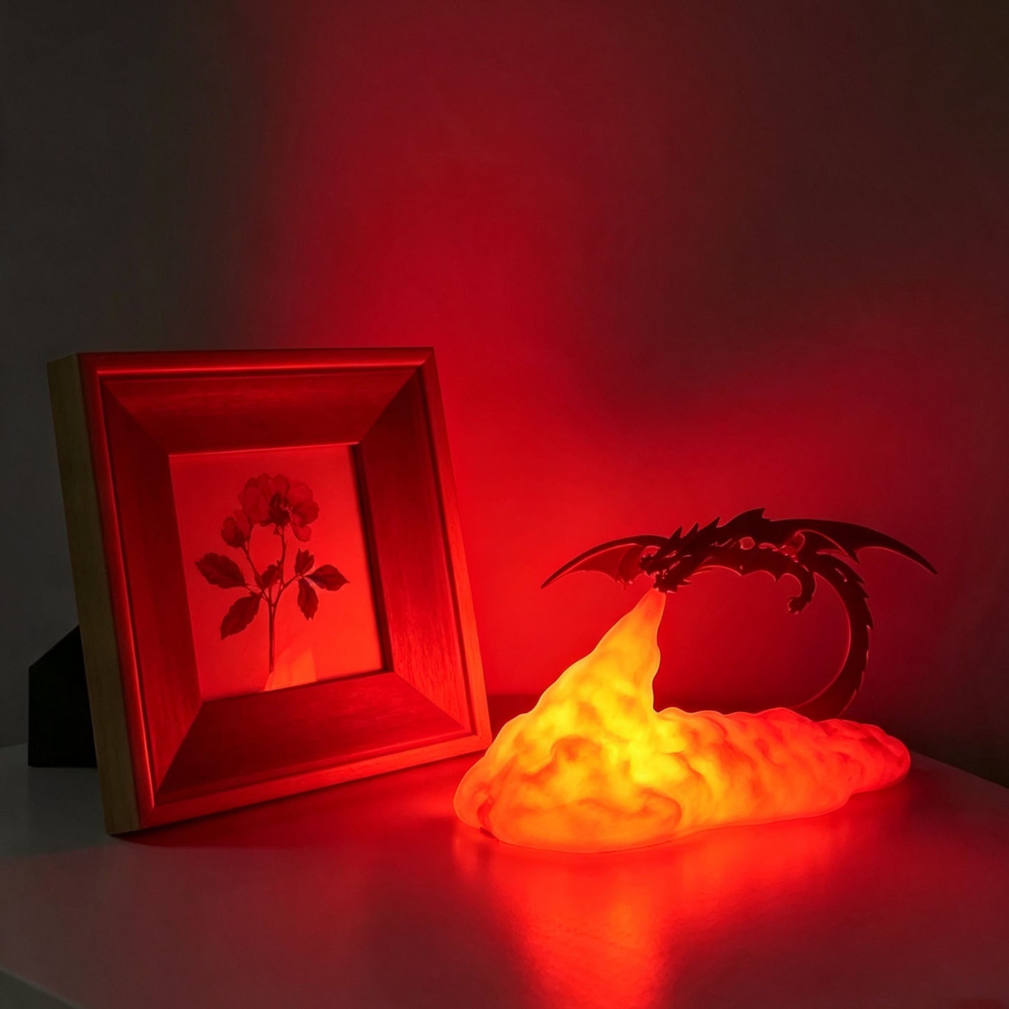 🔥 Fire Dragon 3D Sculpture Dragon Lamp