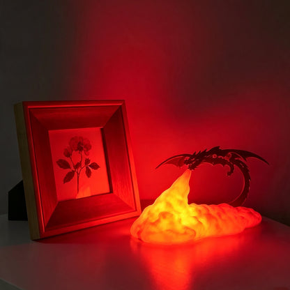 🔥 Fire Dragon 3D Sculpture Dragon Lamp