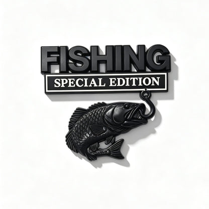 3D Metal Fish Hook Emblem, Fishing Special Edition