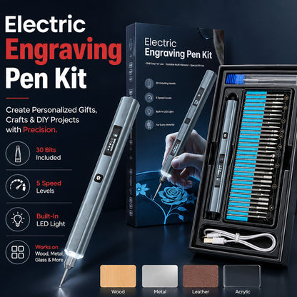 ⚡Engraving Pen with LED Lights, 5 Variable Speed