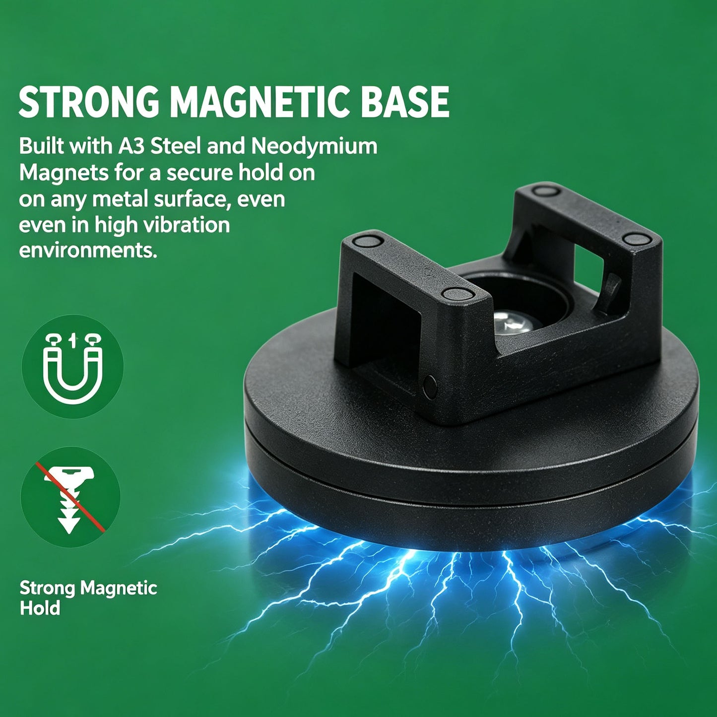 🧲 Magnetic Cable Tie Mounts - No-Drill,Cable Organizer for Desk, Garage & RV