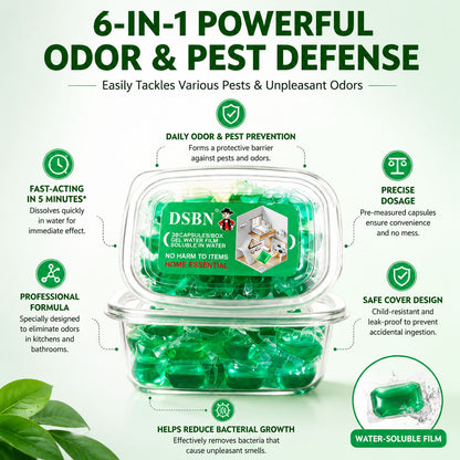 🌊 Drain Deodorizer Gel Pods – Odor Eliminator for Fresh & Clean Drains