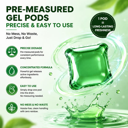 🌊 Drain Deodorizer Gel Pods – Odor Eliminator for Fresh & Clean Drains
