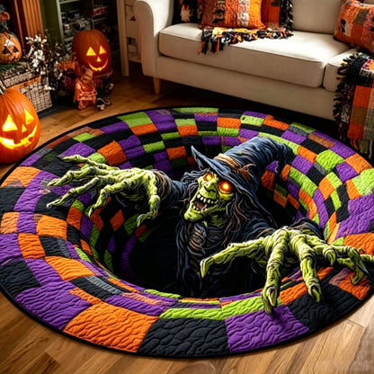 🎃3D Halloween Rug, Novelty Ghost Skeleton 3D Optical Illusion Rugs