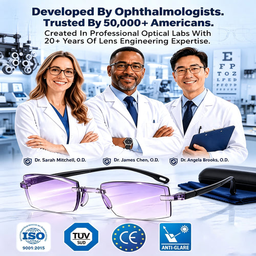 👓 Smart Zoom Diamond-Cut Reading Glasses