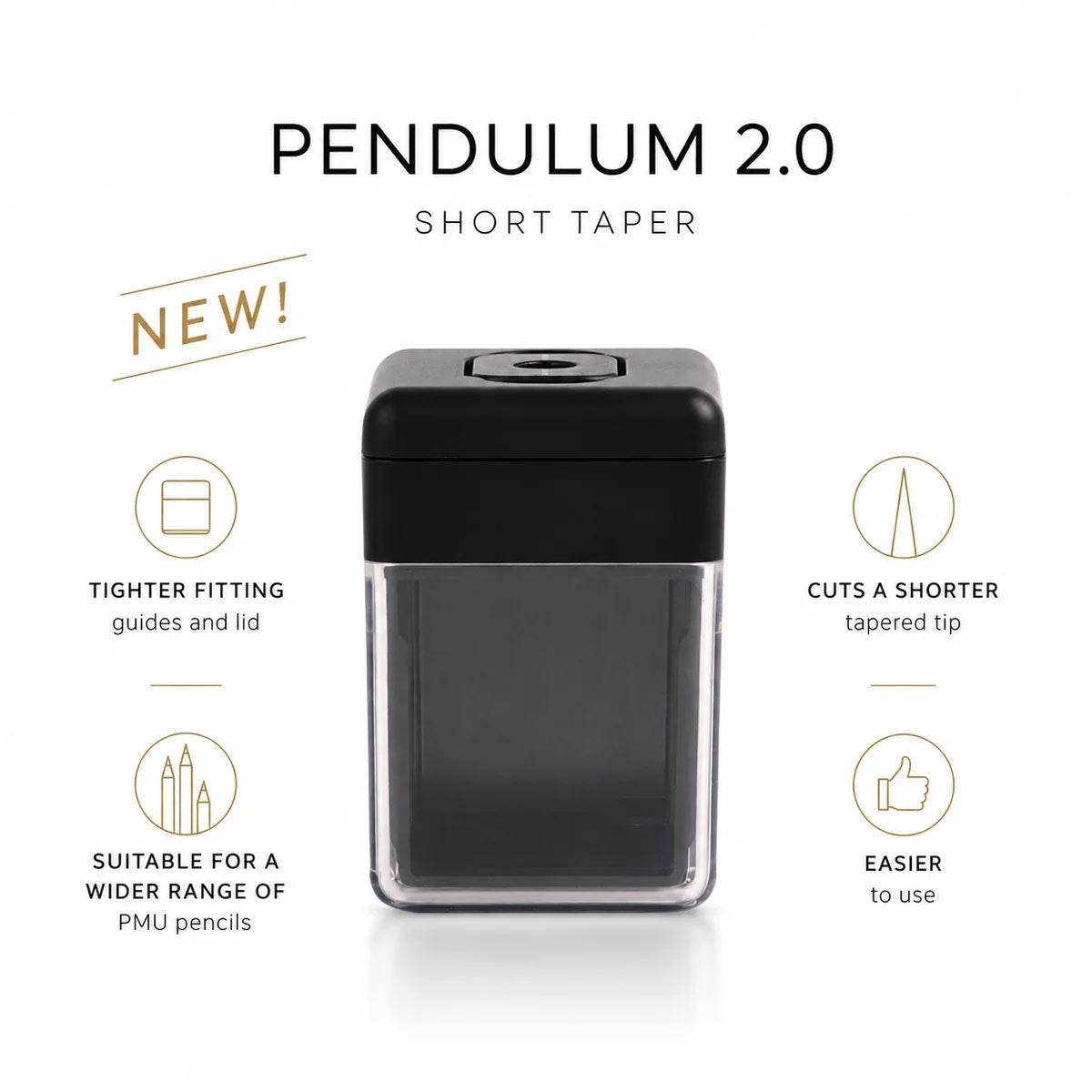 Precision PMU Pencil Sharpener -Portable Handheld Sharpener for Permanent Makeup Artists