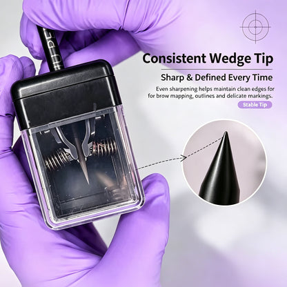 Precision PMU Pencil Sharpener -Portable Handheld Sharpener for Permanent Makeup Artists