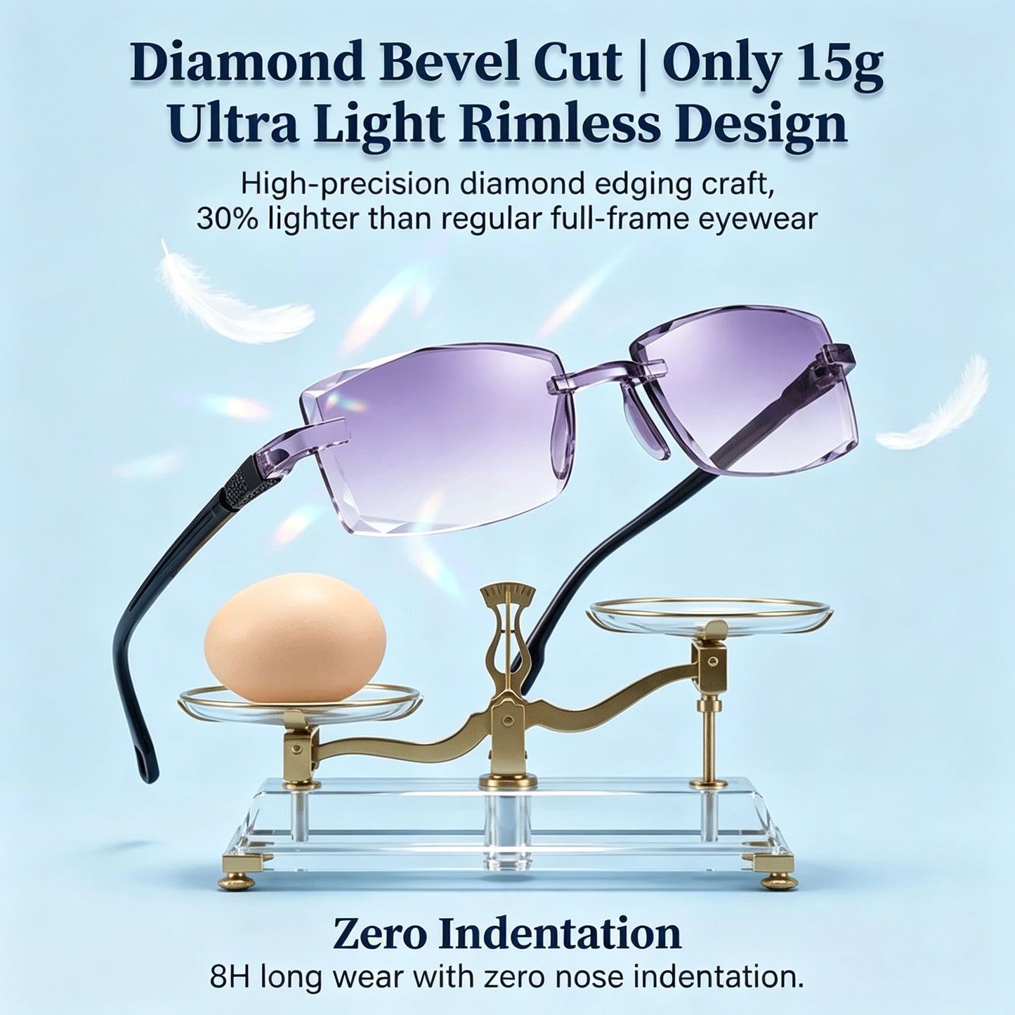 👓 Smart Zoom Diamond-Cut Reading Glasses