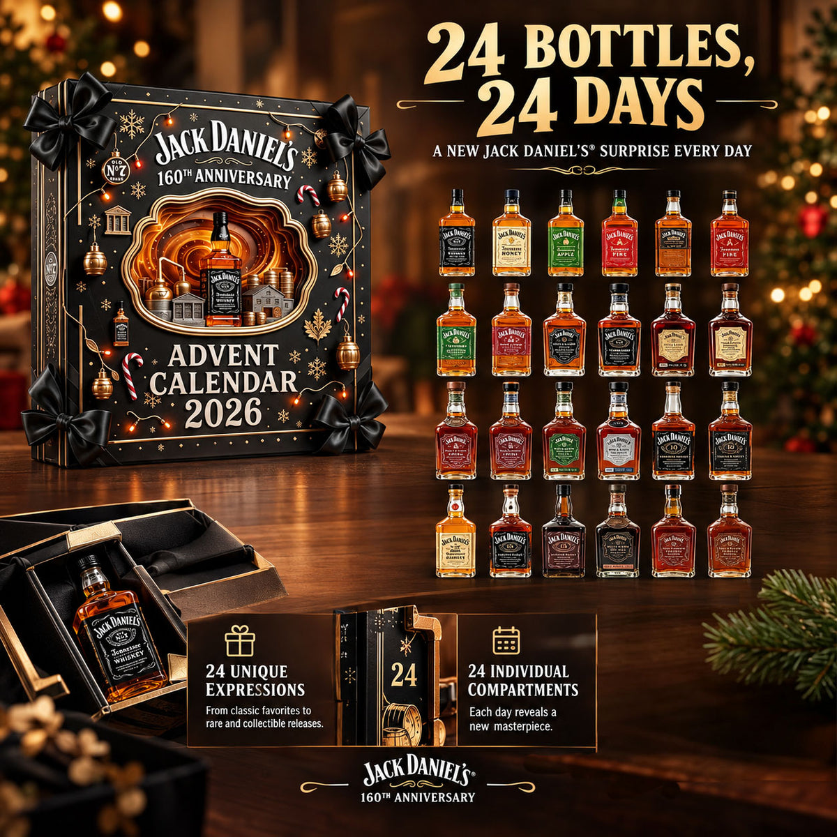 🥃 Jack Daniel’s 160th Anniversary Whiskey Advent Calendar 2026