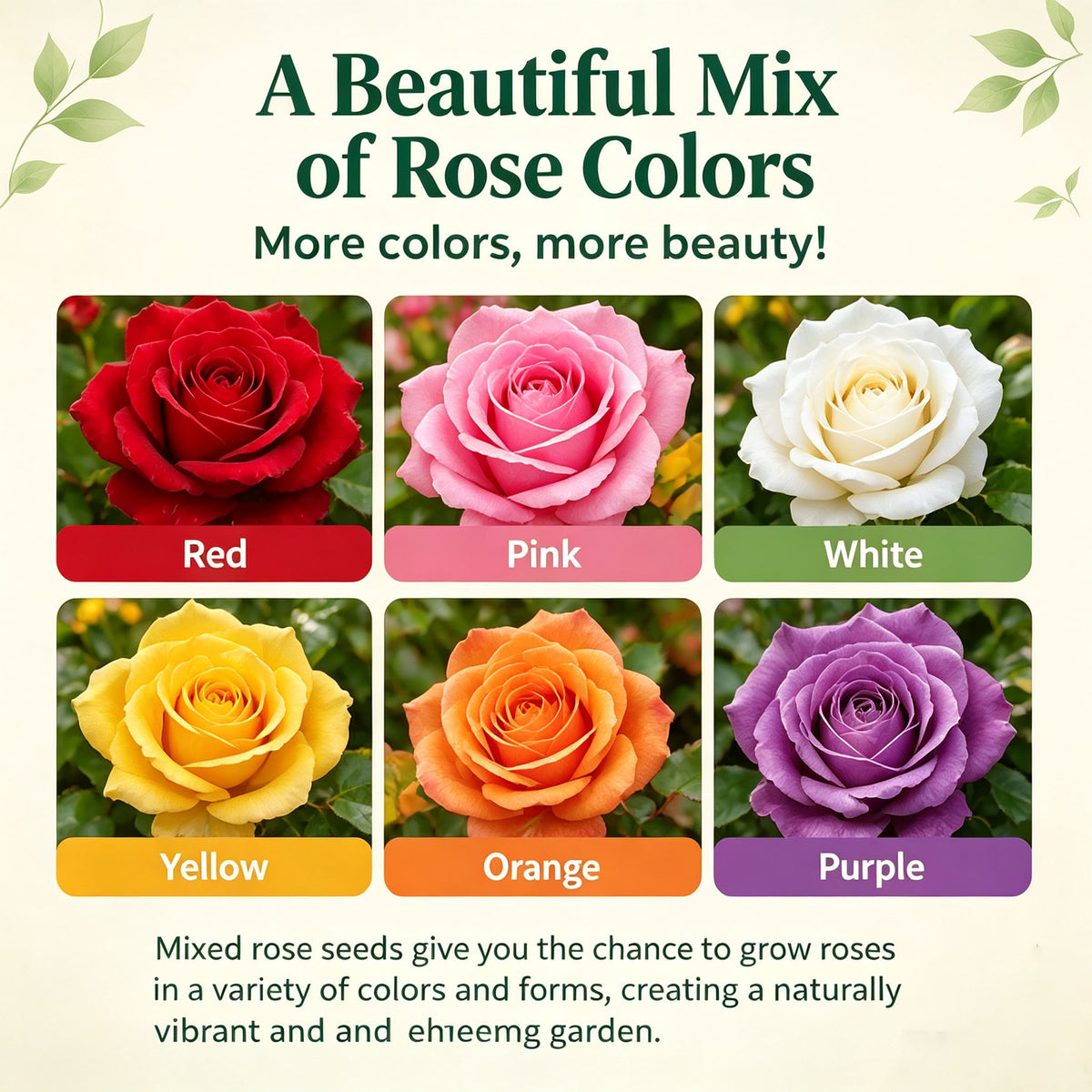 🌹  Mixed Rose Seeds – Bring More Beauty to Your Garden