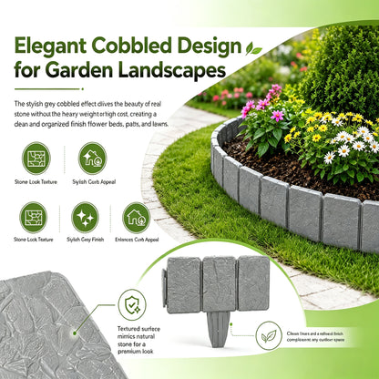 🌿✨ Faux Stone Garden Edging Border
