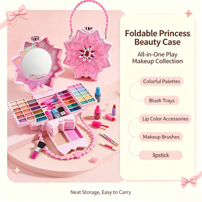 🎨 Little Princess Makeup Set – Washable Pretend Play Beauty Case for Kids