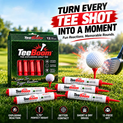 dht™⭐Exploding Golf Tees – 1.75" Reaction Tees with Snap & Smoke Effect