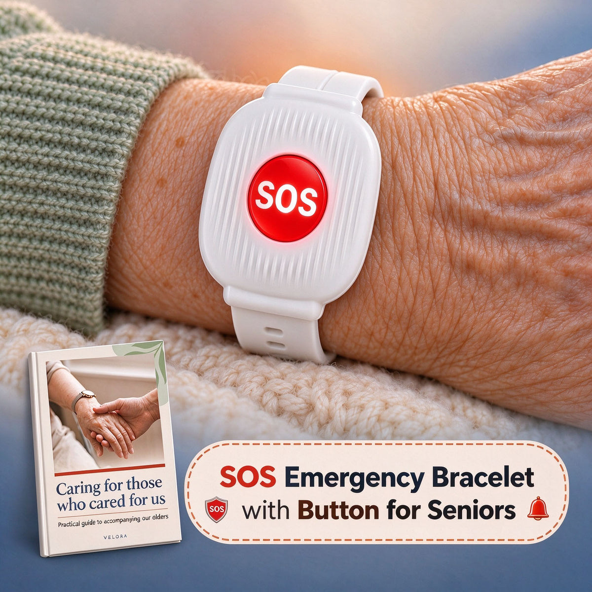 🚑 SOS Emergency Bracelet with Button for Seniors