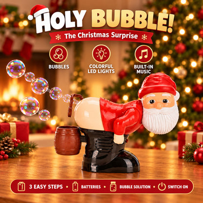 🎅Christmas Santa Claus Bubble Machine Toy – Automatic Bubble Blower for Kids