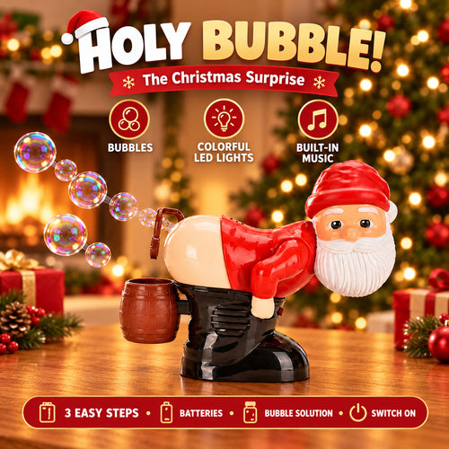 🎅Christmas Santa Claus Bubble Machine Toy – Automatic Bubble Blower for Kids