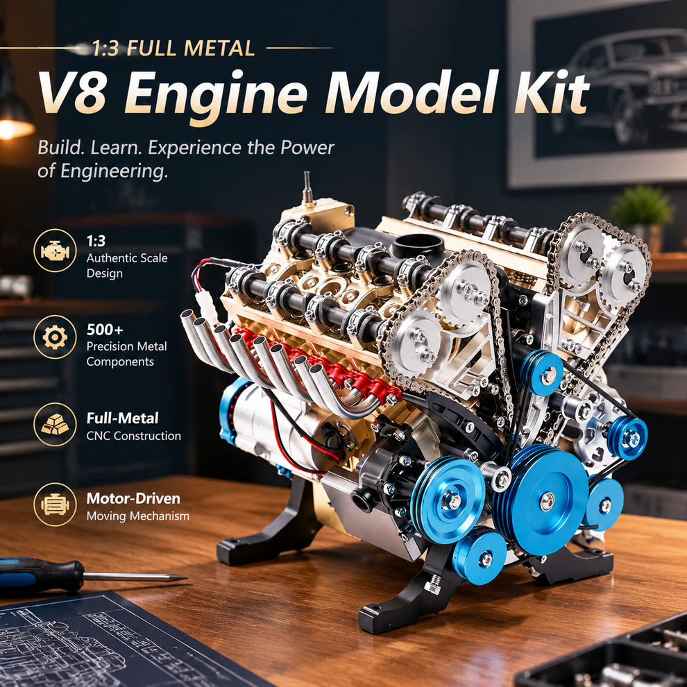 ⚙️1:3 Full Metal V8 Engine Model Kit – yooyapp-de