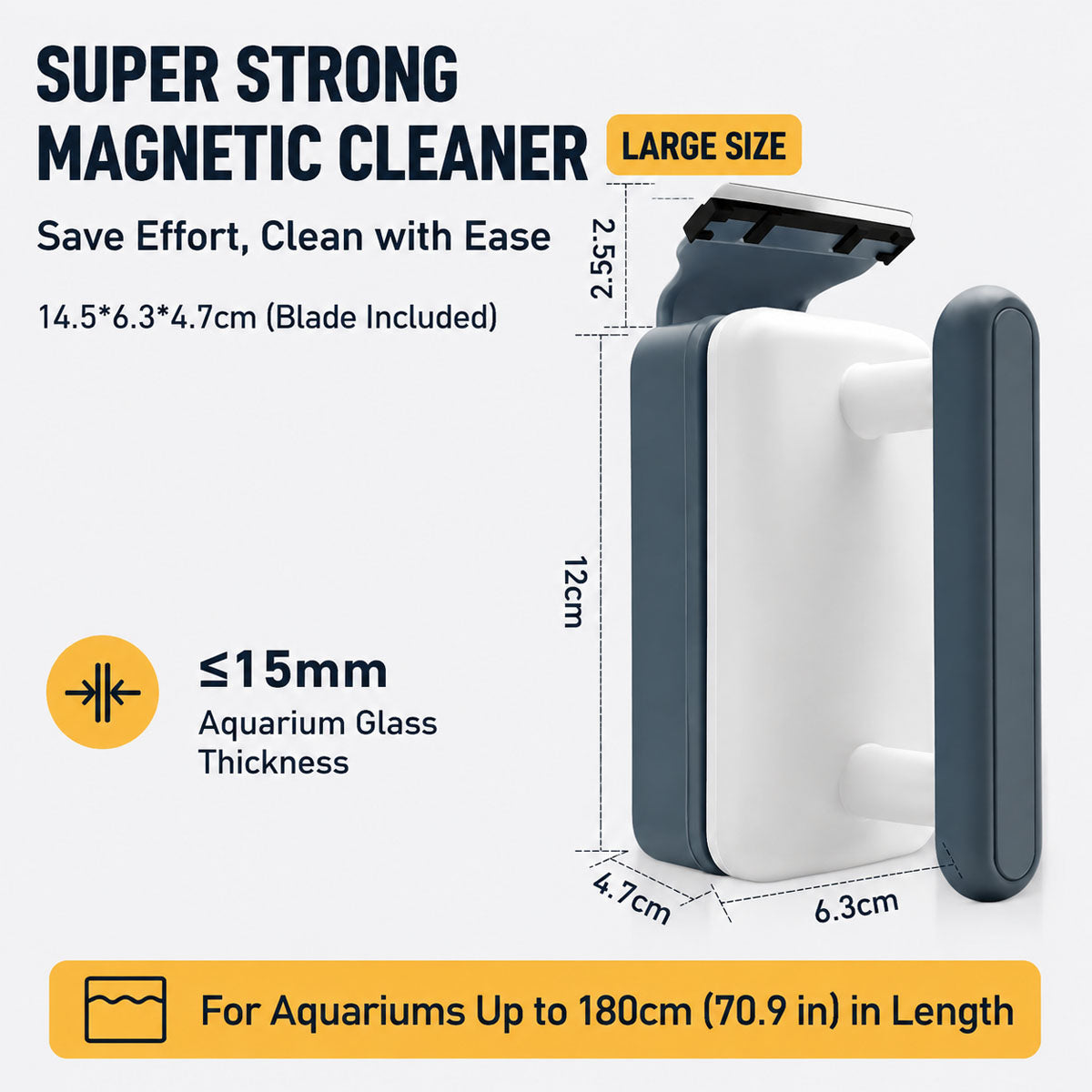 Power-Clean Magnetic Tank Brush