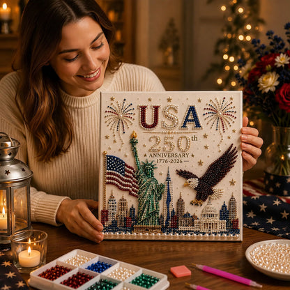 USA 250th Anniversary DIY Pearl Painting Art