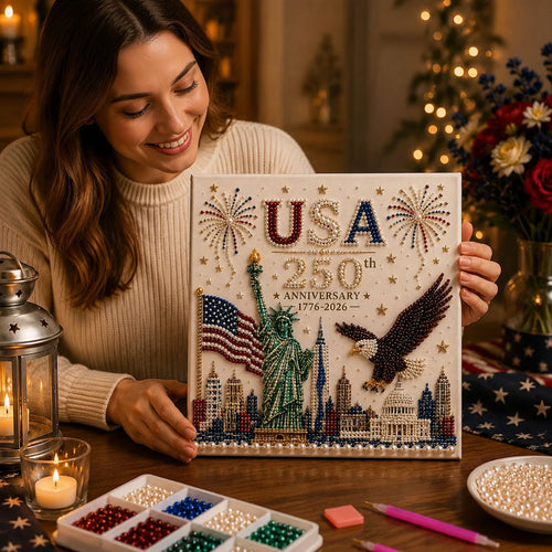 USA 250th Anniversary DIY Pearl Painting Art