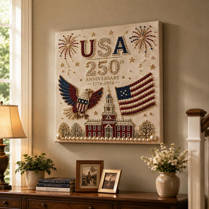 USA 250th Anniversary DIY Pearl Painting Art