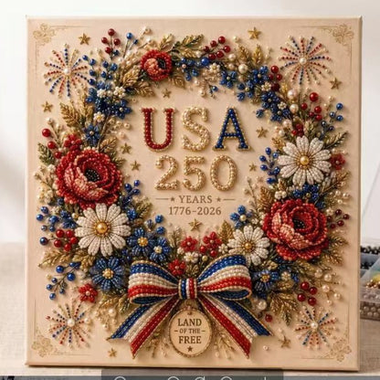 USA 250th Anniversary DIY Pearl Painting Art