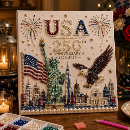 USA 250th Anniversary DIY Pearl Painting Art